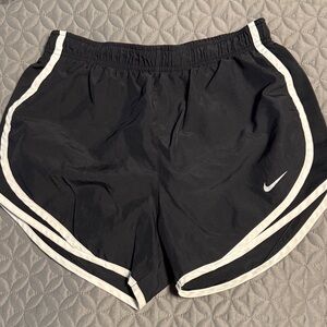 Nike Women's Black and White Athletic Shorts